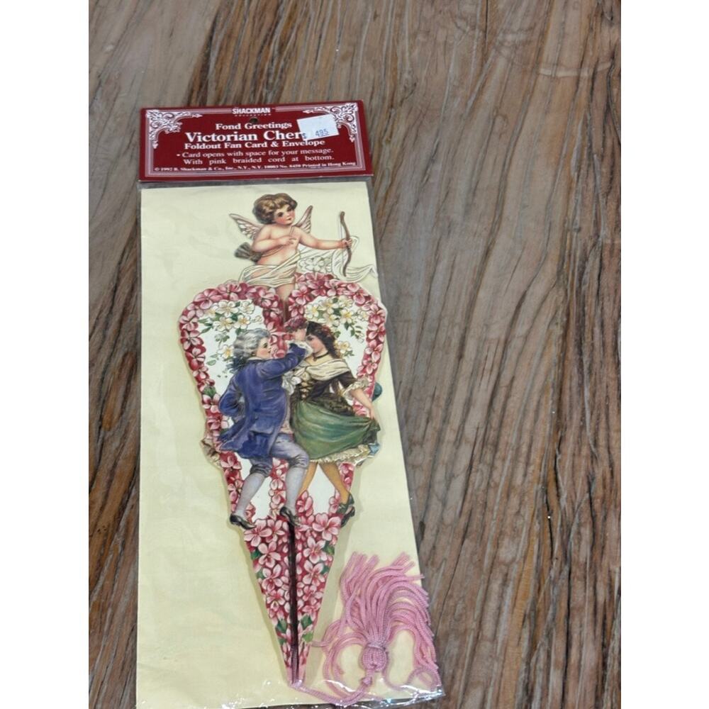 Vintage 1992 Shackman Valentine Cone Kit with Ties Victorian Style Die Cuts NEW